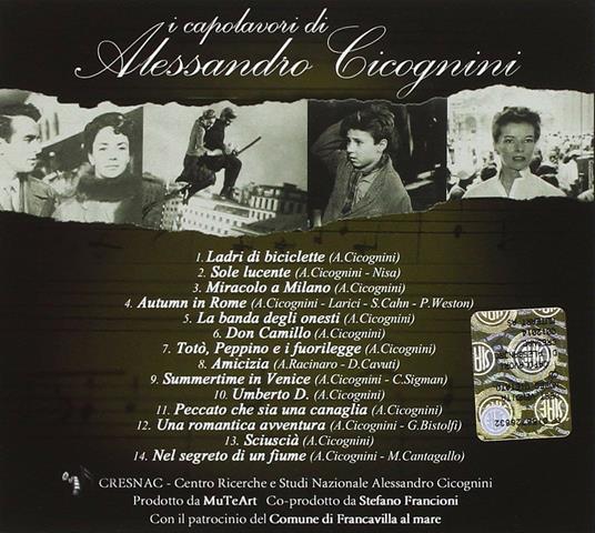 Davide Cavuti. I Capolavori di Alessandro Cicognini (Colonna sonora) - CD Audio di Alessandro Cicognini - 2