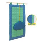 Trapunta Paracolpi Double-Face Cm.70X140 Verde-Blu