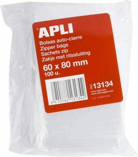 APLI - Confezione di 100 sacchetti di plastica richiudibili 60 x 80 mm -  APLI - Idee regalo | laFeltrinelli