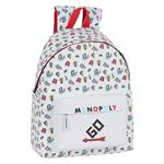 Zaino Scuola Monopoly Go Bianco