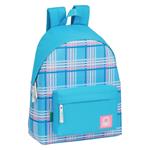 Zaino Scuola Benetton Tartan Azzurro Multicolore