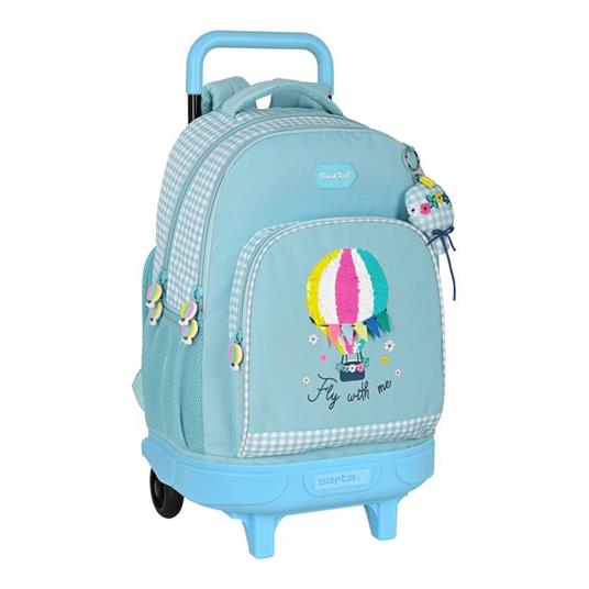 Trolley per la Scuola BlackFit8 Fly With Me Bianco Blu cielo (33 x 45 x 22  cm) - BlackFit8 - Cartoleria e scuola