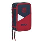 Plumier Triplo F.C. Barcelona Azzurro Rosso Granato (12.5 x 20.5 x 6 cm) (41 Pezzi)