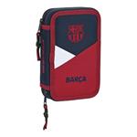 Astuccio Doppio F.C. Barcelona Azzurro Rosso Granato (12.5 x 19.5 x 4 cm) (28 pcs)