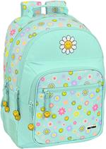 Zaino Scuola Smiley Summer fun Turchese (32 x 42 x 15 cm)