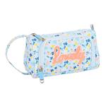 Astuccio per la Scuola con Accessori Moos Lovely Azzurro Chiaro (32 Pezzi)