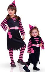 Rubies: Witches - Costume Strega Patch Rosa Bambino (Vestito E Cappello Con Diadema Tg. S)