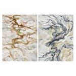 Quadro DKD Home Decor Abstract (2 pcs) (90 x 3 x 120 cm)