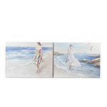 Quadro DKD Home Decor Spiaggia (120 x 3.5 x 90 cm) (2 pcs)