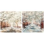 Quadro DKD Home Decor Alberi (100 x 3,7 x 100 cm) (2 Unità)