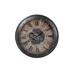 Orologio da Parete DKD Home Decor Nero Ingranaggi Rame Ferro (80 x 8 x 80 cm)