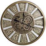 Orologio da Parete DKD Home Decor Ingranaggi Dorato Ferro (72 x 8,5 x 72 cm)