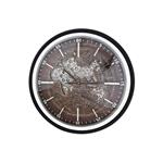 Orologio da Parete DKD Home Decor Marrone Mappamondo Nero Ferro (59,5 x 8,5 x 59,5 cm)