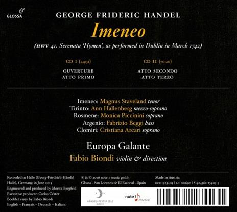 Imeneo - CD Audio di Georg Friedrich Händel - 2