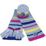 Set Cappello Sciarpa Guanti My Little Pony Bambina Taglia Unica 2-6 Anni Azzurro