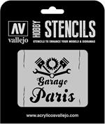 Stencil Stlet001 Vintage Garage Sign 125