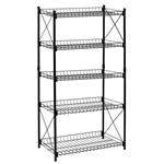 Scaffale Confortime Nero Metallo (52 x 34 x 110 cm)