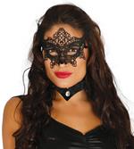 Maschera Domino In Pizzo Farfalla Nera