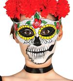 Maschera Dia De Los Muertos Gialla