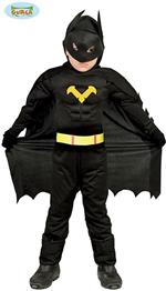 Costume eroe nero batman. Da 10 anni