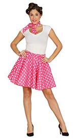 Guirca Costume da Pin Up Rosa con Pois Bianchi Donna, Colore Come da Foto, Taglia Unica, 84522