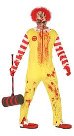 Costume zombie burger clown. Taglia L