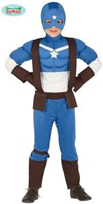 Costume capitan super eroe america. Da 5 anni