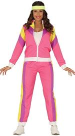 Costume anni 80 90 asi proletin rosa tuta. Da jogging. Taglia M