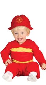 Costume Pompiere Baby Neonato 1- 12 Mesi 64 - 82 cm