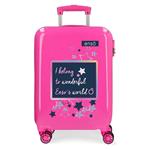 Trolley Abs 55Cm 4 Ruote Enso Make A Wish Fucsia