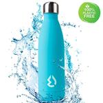 Borraccia Bottiglia Termica Acqua Caldo Freddo Acciaio Inox 500Ml Sport Azzurro