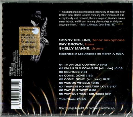 Way Out West - CD Audio di Sonny Rollins - 2