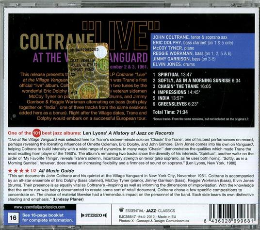 Live at the Village Vanguard - CD Audio di John Coltrane - 2