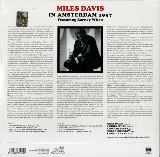 In Amsterdam 1957 - Vinile LP di Miles Davis - 2