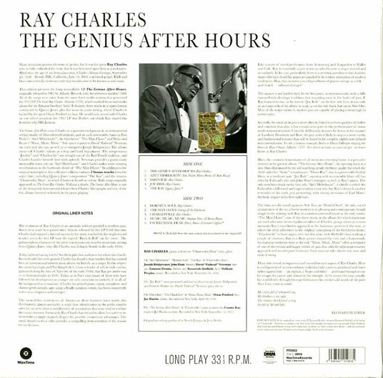 The Genius After Hours - Vinile LP di Ray Charles - 2