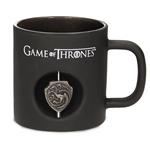 Game of Thrones TARGARYEN SPIN LOGO BLACK CRYST MUG