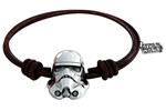 Star Wars. Stormtrooper Silver Bracelet Brwn Lth