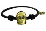 Star Wars. C-3Po Gold Bracelet Black Rubber