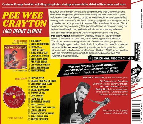 Pee Wee Crayton 1960 ( + Bonus Tracks) - CD Audio di Pee Wee Crayton - 2