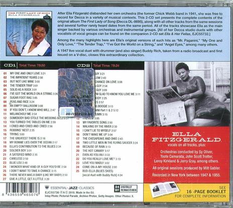 The First Lady of Song. The Complete Sessions - CD Audio di Ella Fitzgerald - 2