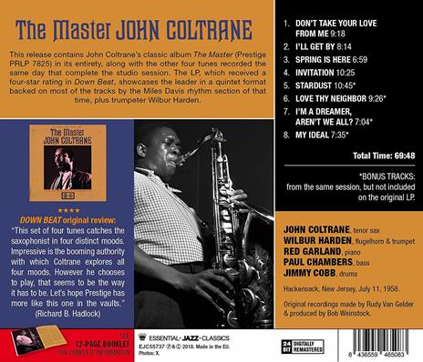 Master (Remastered + Bonus Track) - CD Audio di John Coltrane - 2