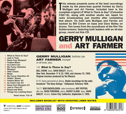 What Is There to Say? - Broadcast from The Navy Swings - CD Audio di Gerry Mulligan - 2