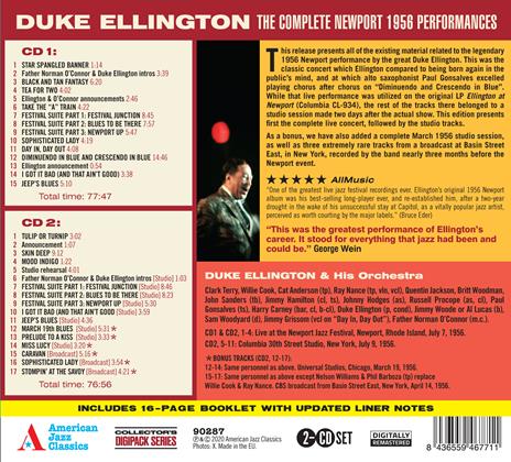 The Complete Newport 1956 Performances - CD Audio di Duke Ellington - 2