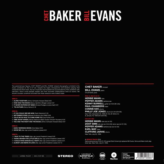 Complete Recordings - Vinile LP di Chet Baker,Bill Evans - 2
