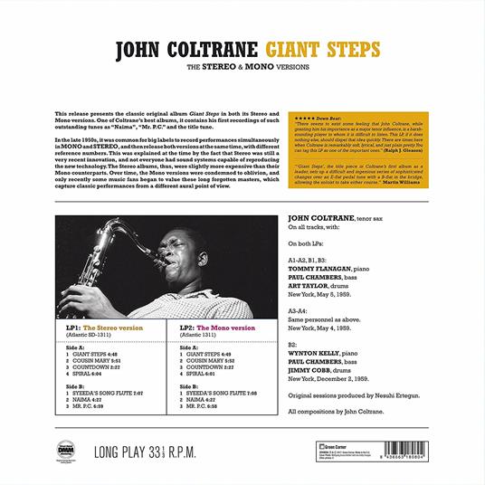 Giant Steps The Stereo & Mono Versions - Vinile LP di John Coltrane - 2