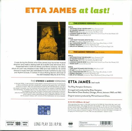 At Last! The Original Stereo & Mono Versions - Vinile LP di Etta James - 2