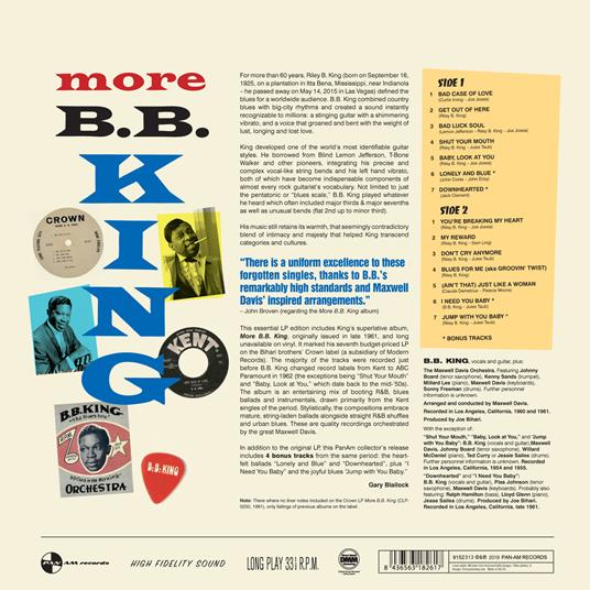 More B.B. King [Lp] - Vinile LP di B.B. King - 2