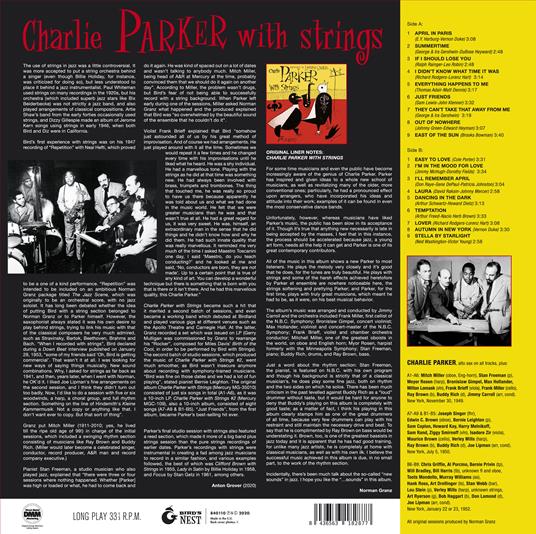 With Strings (Purple Coloured Vinyl) - Vinile LP di Charlie Parker - 2