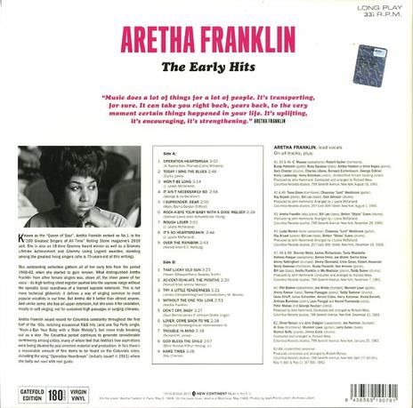 The Early Hits (Limited Edt. Gatefold Lp) - Vinile LP di Aretha Franklin - 2