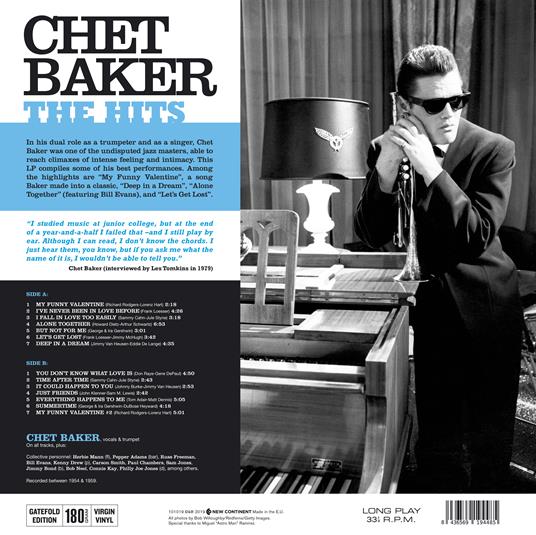 The Hits (Gatefold Sleeve) - Vinile LP di Chet Baker - 2